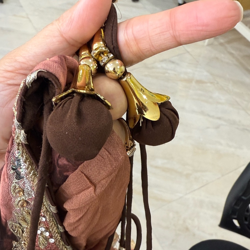 β¨ Lavish Brown & Gold Embellished Party Suit β New, Never Worn (3-Piece) Plazzo - Picture 13 of 14